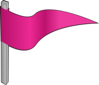 Waving Pink Flag Clip Art